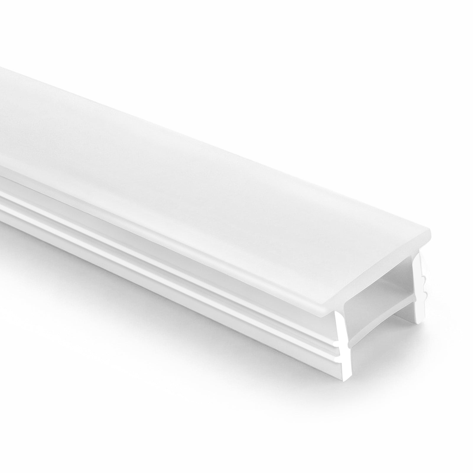 12×12mm Quick Install Neon Light Housing – S1212 Slim White Edge Silicone LED Channel System | Max Strip Width ≤8 mm | Top-Emitting Silicone Neon Diffuser Cover | for Ceiling Cove Lighting & Interior Lighting | 164FT/50M