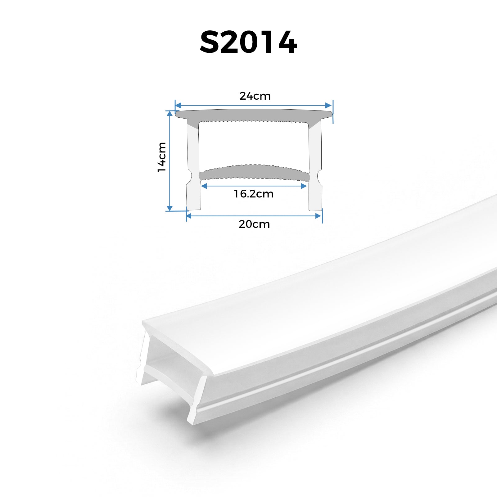 Boîtier pour néon – S2020 Noir | Système de canaux LED en silicone 20 x 20 mm | Étanchéité IP67 | Largeur du circuit imprimé 12 mm | 50 m | Stock local États-Unis/Royaume-Uni/Allemagne