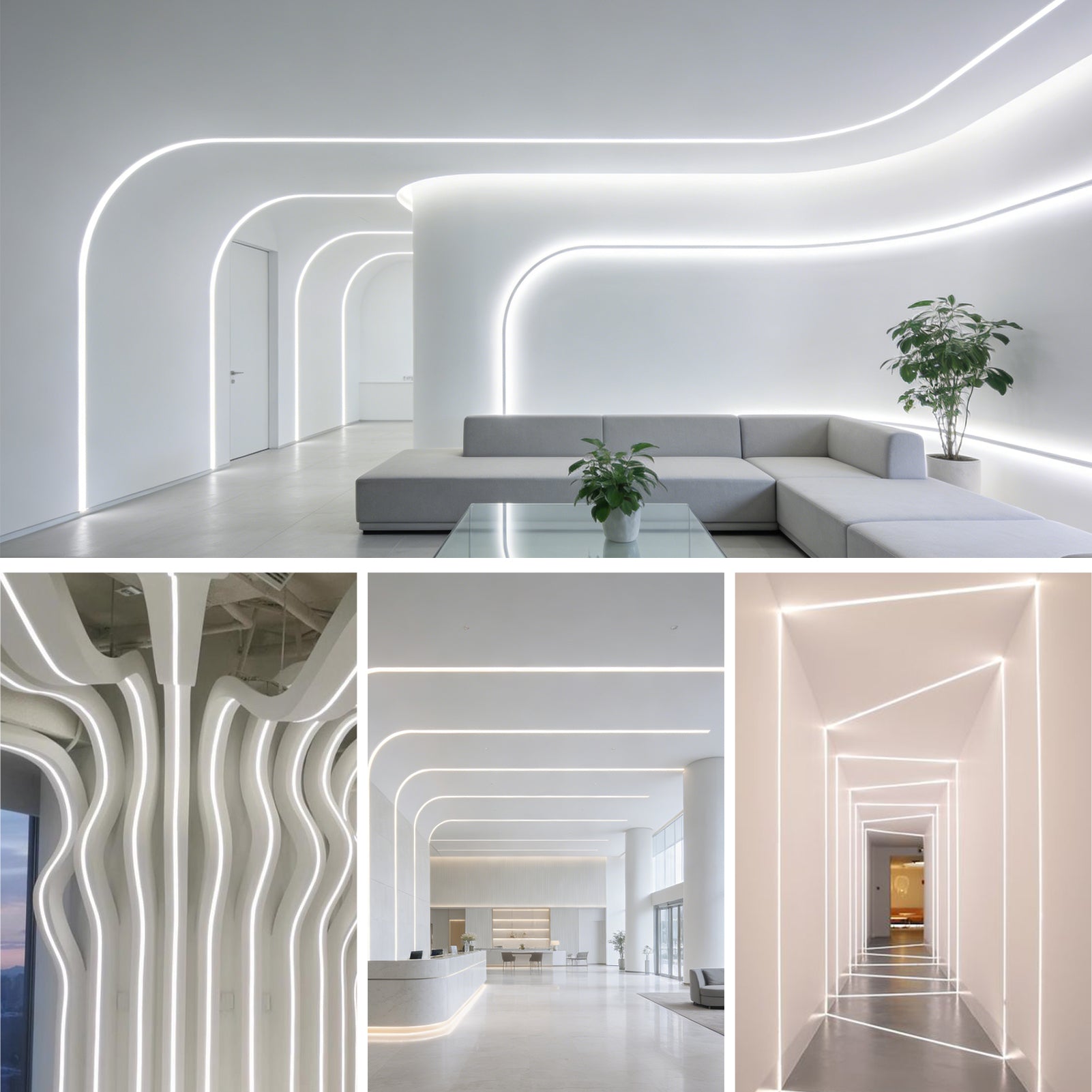 Boîtier pour néon – S2020 Noir | Système de canaux LED en silicone 20 x 20 mm | Étanchéité IP67 | Largeur du circuit imprimé 12 mm | 50 m | Stock local États-Unis/Royaume-Uni/Allemagne