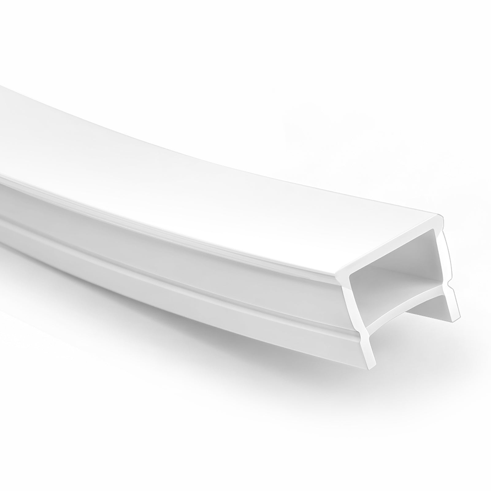 20×20mm Quick Install Neon Light Housing – S2020 With-Edge / Edge-Free Silicone Cover LED Channel System | Max Strip Width ≤16 mm | Double-Chamber Top-Emitting Neon Diffuser | for LED Sign Lighting & Architectural Cove Lighting & | 164FT/50M