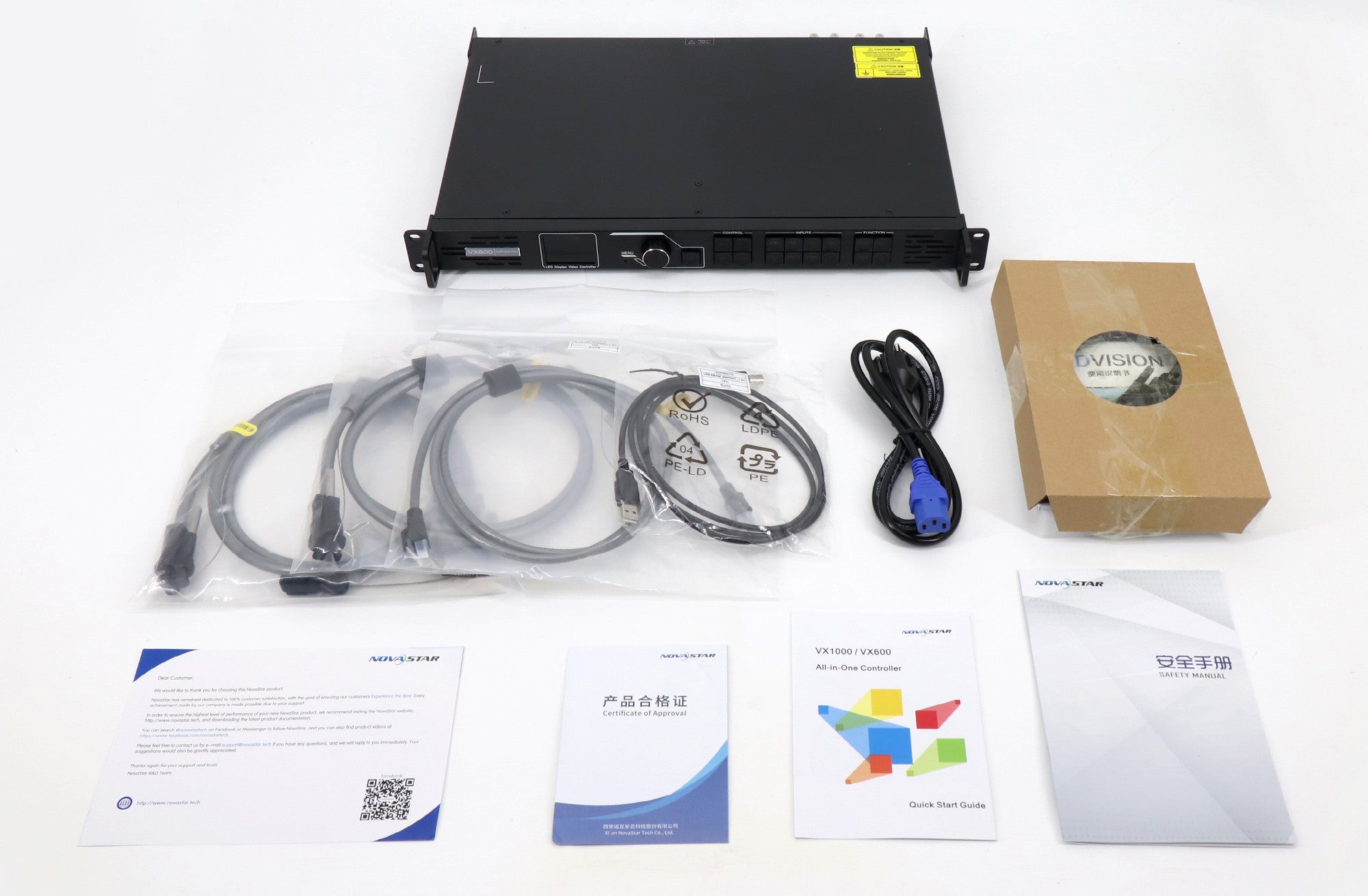 Novastar VX600 Pro All-in-One LED Screen Controller w/ 3.9 Million Pixels Loading Capacity