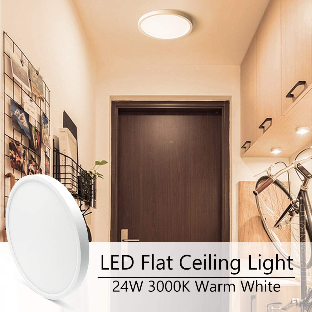 FModern LED Ceiling Light Fixture 9 Inch 18W Kitchen Bedroom Bathroom Ceiling Lamp