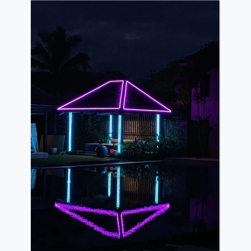 1M/5M/10M/20M Pack of T1212 3 Sides Postive Lighting Flexible LED Neon Light Housing Kit with End Caps and Mounting Clips Fit for 8mm Wide LED Strip