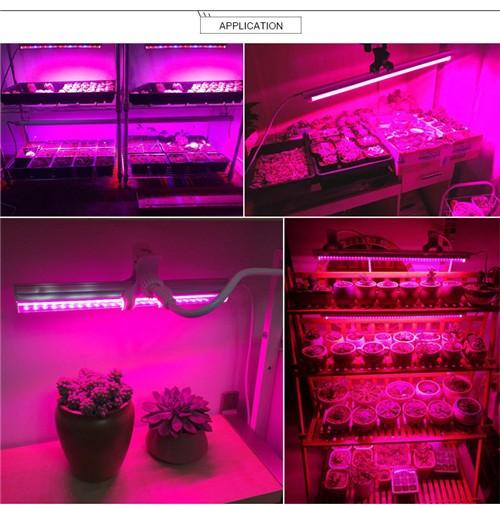 led plant grow light tube 10Pcs 1/2/3/4 feet LED Tube T5 Grow Light Red/Blue Spectrum (R:B=5:1) Clear Lens for Indoor Plant Veg and Flower Hydroponic Greenhouse Growing Bar