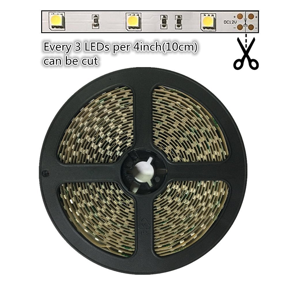 DC 12V Red/Blue/Green/Yellow Dimmable SMD5050-150 Flexible LED Strips 30 LEDs Per Meter 10mm Width 450lm Per Meter
