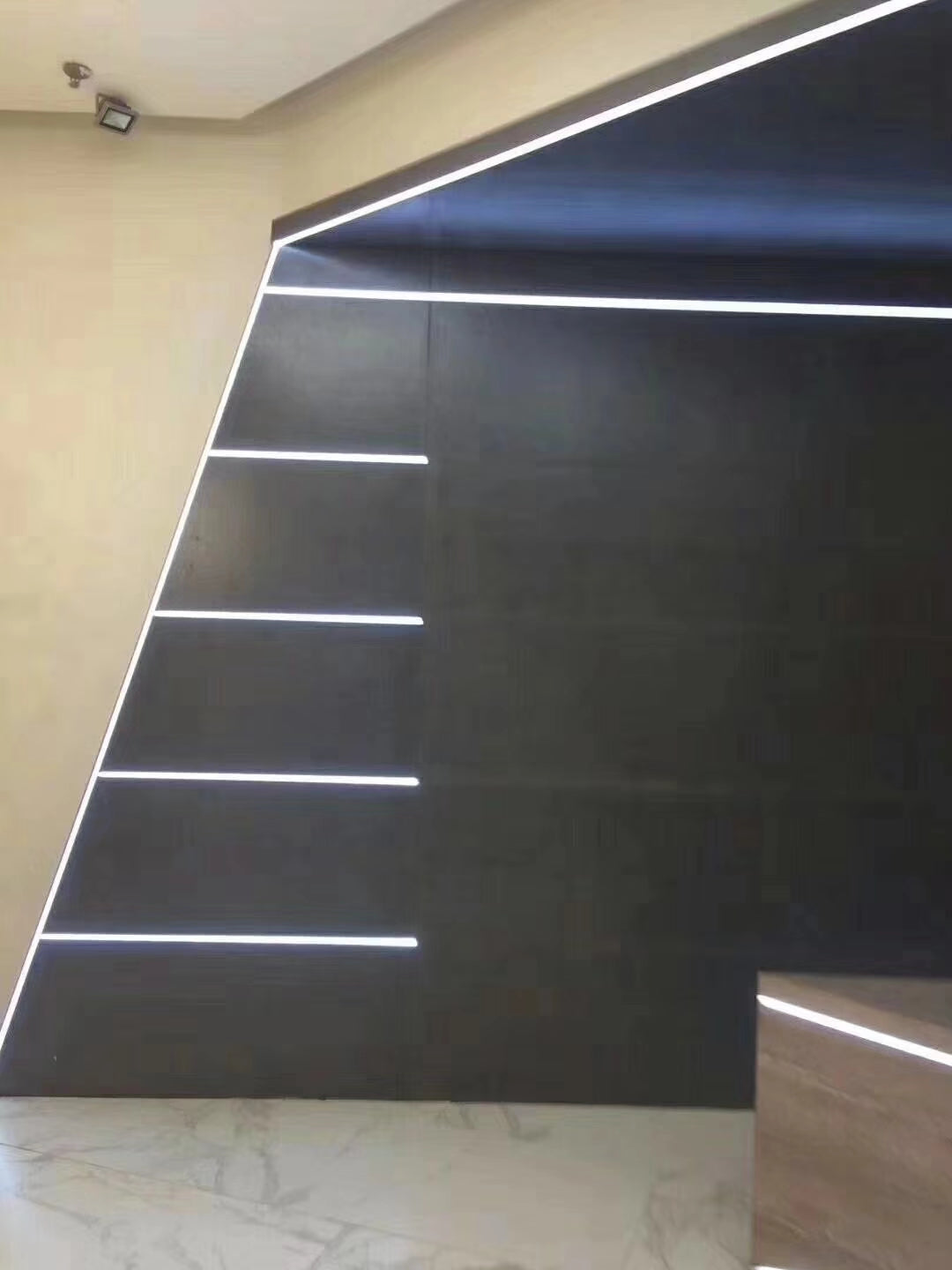 U01 All Black LED Channel System w/ Smoke Clear Black Diffuser Lens Black Aluminum Extrusion