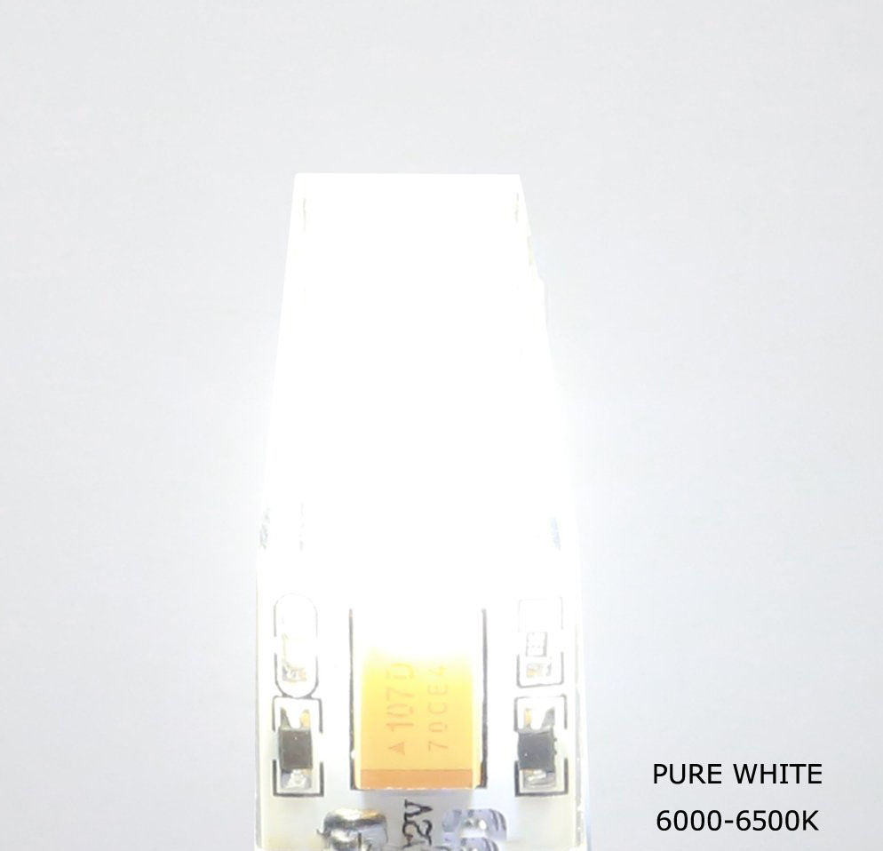 10 Pack G4 LED Light Bulb Bi-Pin base Silicon Encapsulation 12V 2 Watt 1505 COB LEDs CRI>80 160-180Lumen AC/DC 10-20V 20W Equivalent Halogen LED Replacement
