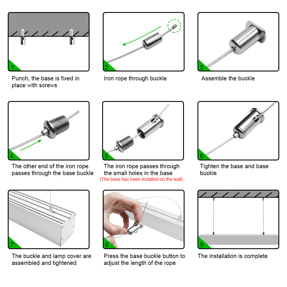 5 Pack H7075 Big Aluminum Extrusion Channel for Suspension Mounting Linear Office Lighting System