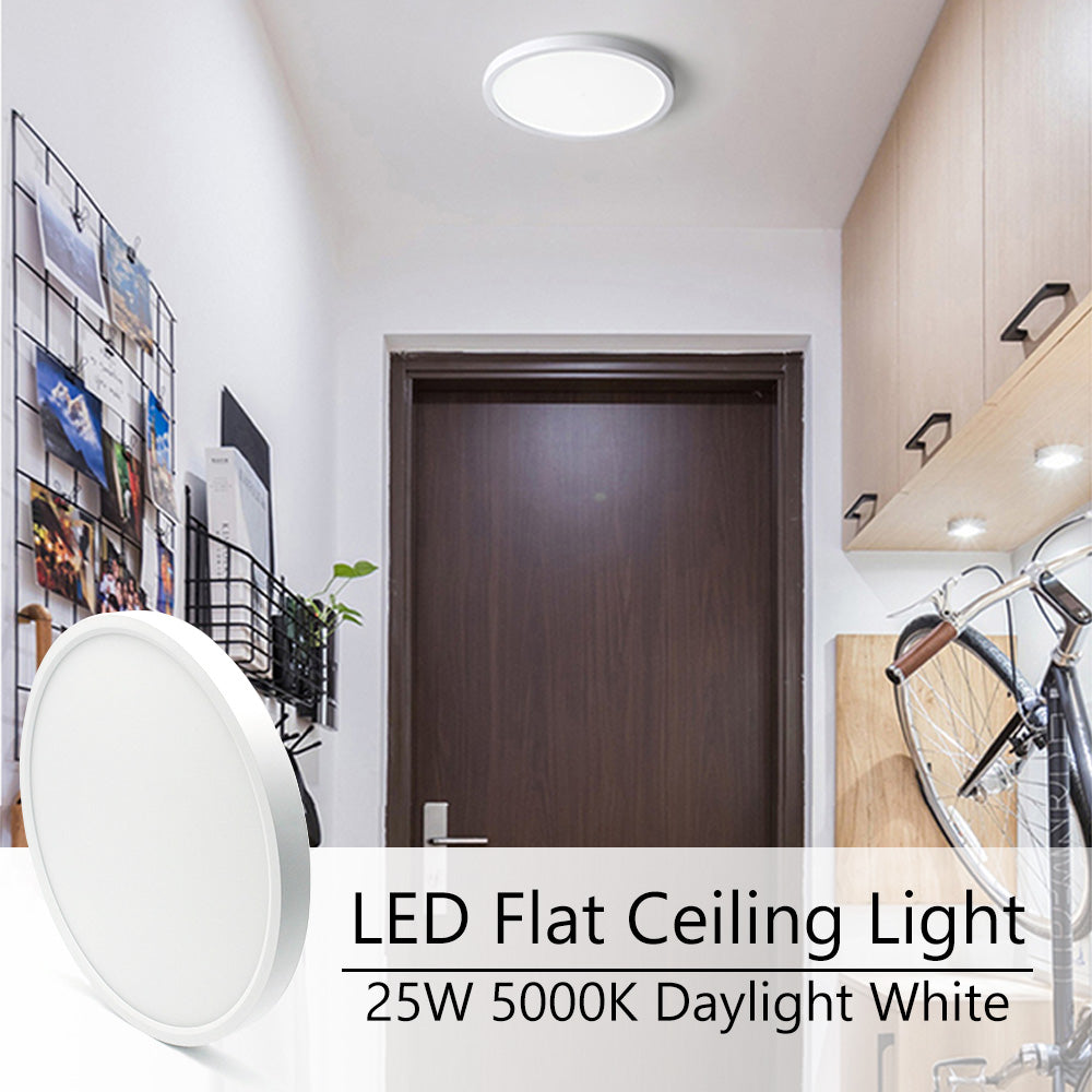 2PCS Pack 12 Inch Modern LED Ceiling Light Flush Mount 24W Kitchen Bedroom Bathroom Lamp