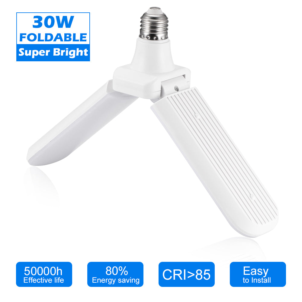 35W Deformable LED Garage Ceiling Lights 3000LM 6500K White 300W Equivalent CRI80+ E26/E27 Base