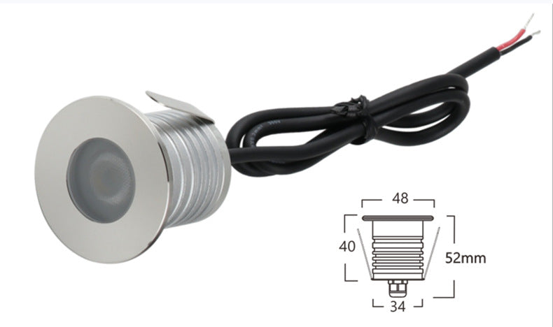 8PCS Pack 3W IP68 Underwater LED Lights Round Stainless Steel Cover Villa Garden Swimming Pool LED Light
