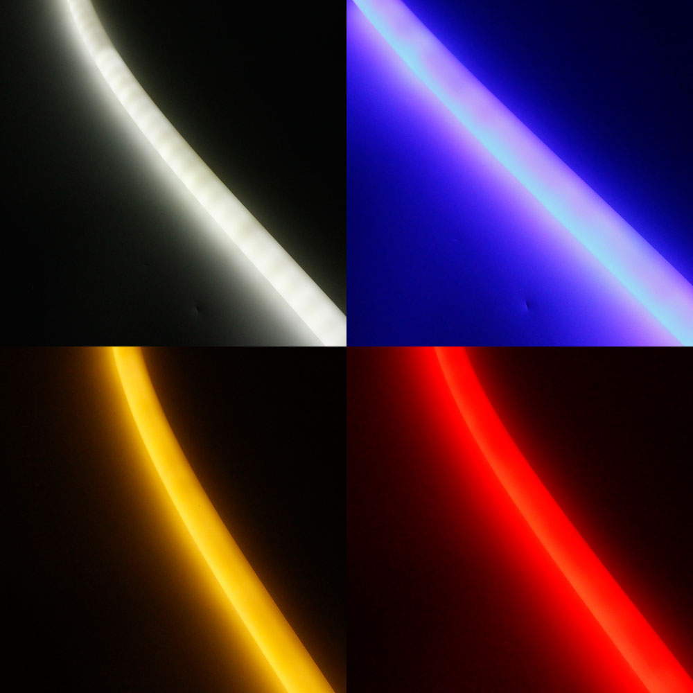 Neon Light Housing – S22D Black | ⏀22mm Silicone LED Channel System | IP67 Waterproof | 8mm PCB Width | 164FT/50M | Local Stock US/UK/DE