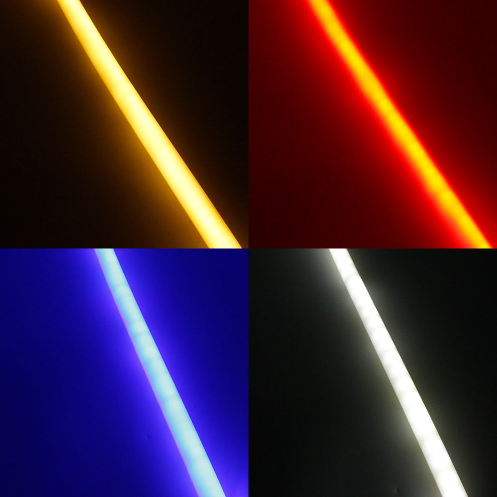 1M/5M/10M/20M  Pack of T13D LED Neon Light Housing Kit with End Caps and Mounting Clips, Flexible Neon Channel Fit for 5mm Wide LED Strip Lights