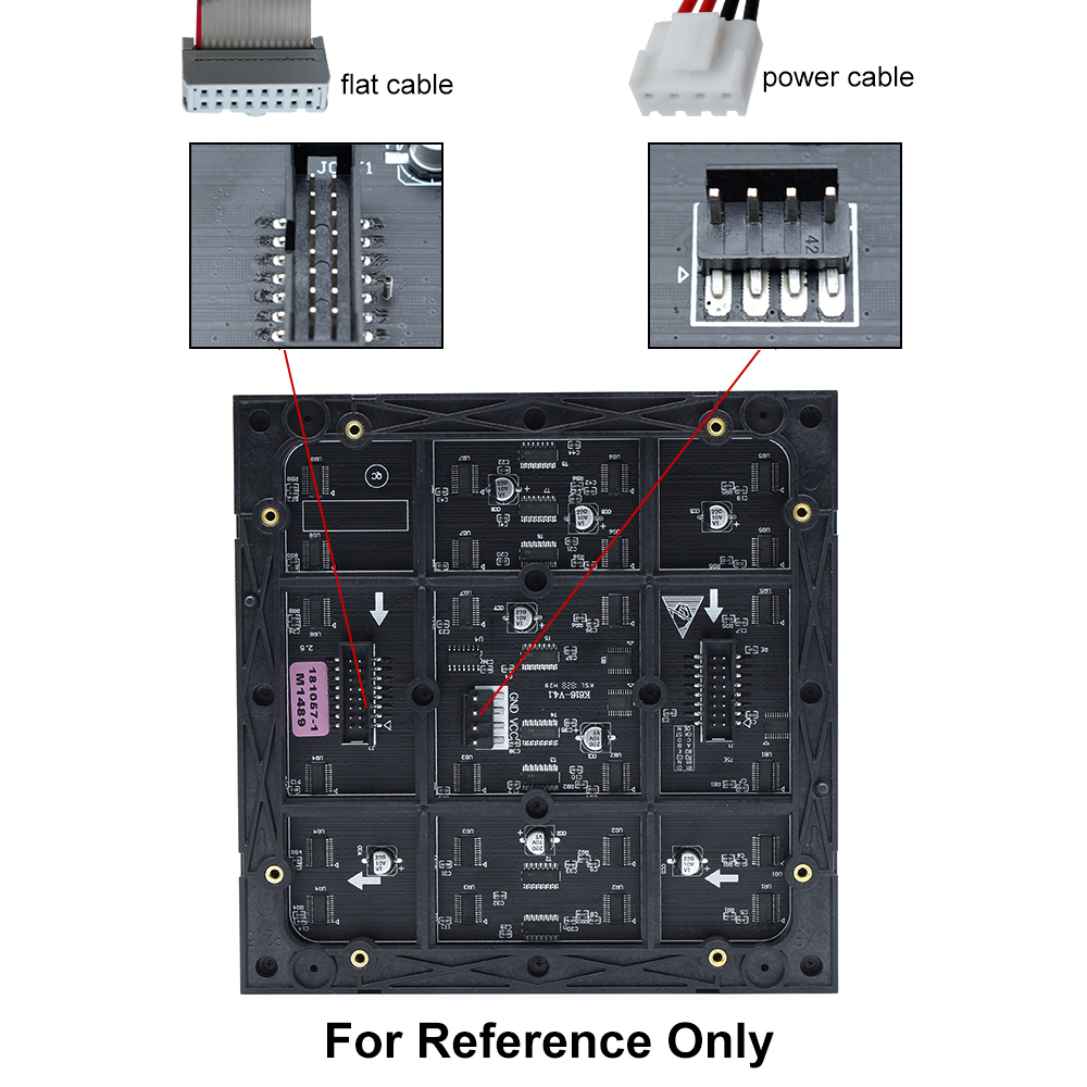 M-HD1.25L High Definition P1.25 (1.25mm) Small Pixel Pitch Indoor LED Module, Full RGB Pixel LED Tile in 320*160mm with 32768 dots, 1/64Scan, 600 Nits