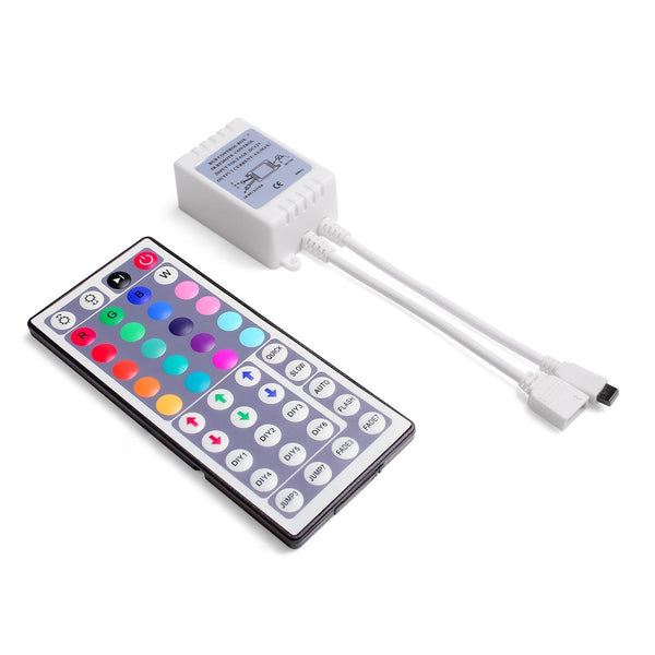 Télécommande LED IR RGB 44 Touches Pour Bandeaux LED SMD 3528/5050 - Compatible 12V 6A, Contrôle Couleur Et Effets