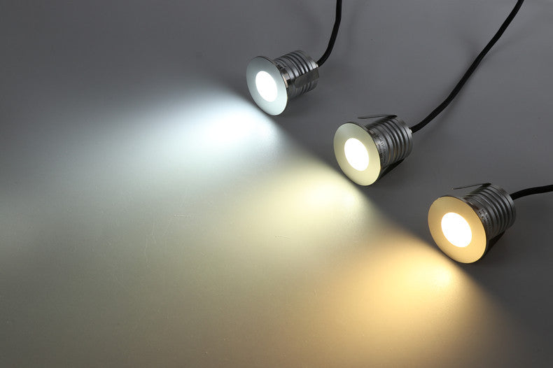 8PCS Pack 3W IP68 Underwater LED Lights Round Stainless Steel Cover Villa Garden Swimming Pool LED Light