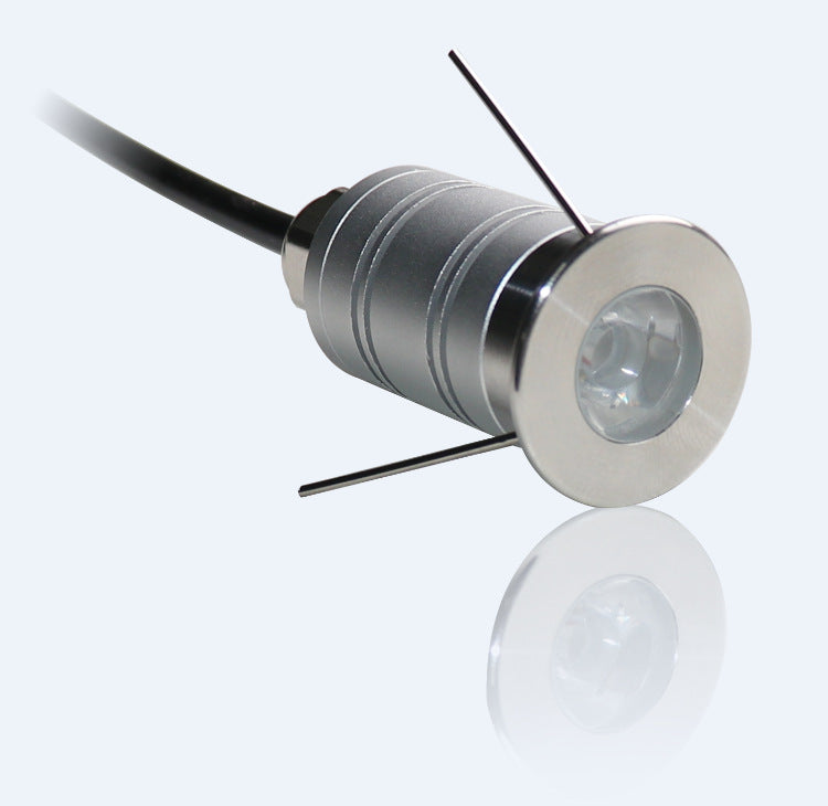 8PCS Pack 1W DC12V-24V IP67 15° Angle Waterproof Garden Stainless Steel Wall Corner Light Outdoor Spot LED Step Light