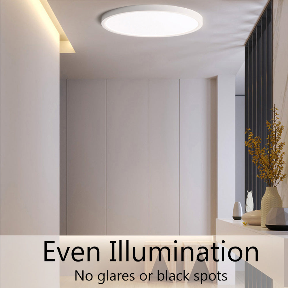 2PCS Pack 12 Inch Modern LED Ceiling Light Flush Mount 24W Kitchen Bedroom Bathroom Lamp