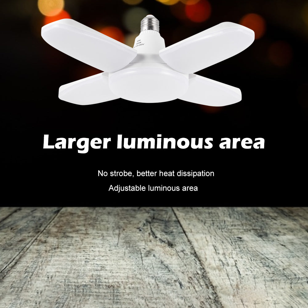 60W LED Shop Light Deformable LED Garage Lights CRI80+ 6000LM 6500K White 400W Equivalent