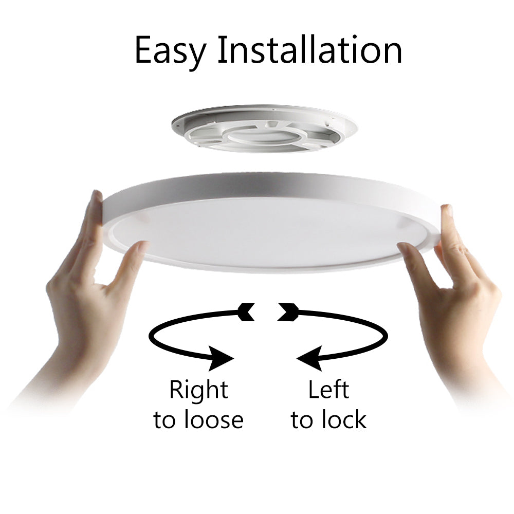 2PCS Pack 12 Inch Modern LED Ceiling Light Flush Mount 24W Kitchen Bedroom Bathroom Lamp