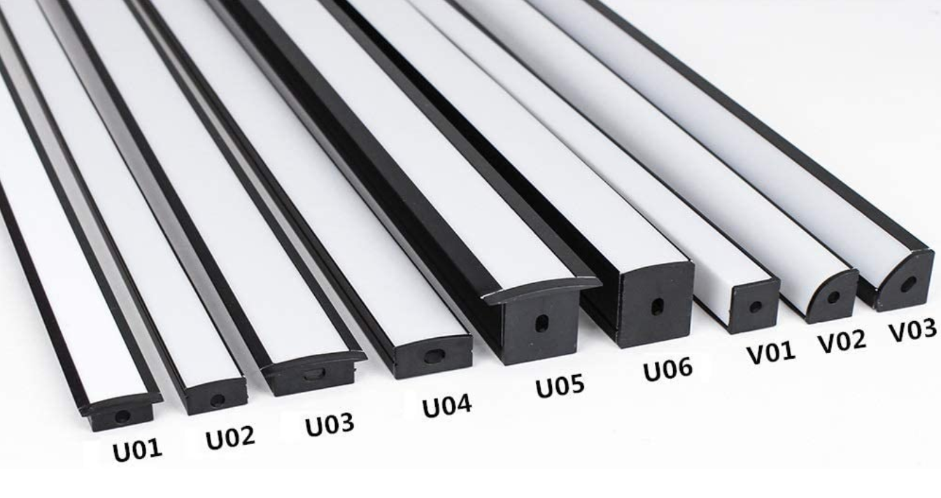 Black Corner LED Profile V01 16x16mm V-Shape Vertical Angle Cover Corner Mounting LED Aluminum Channel Extrusion