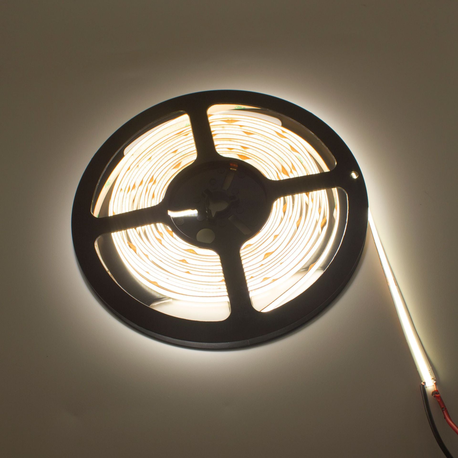 CCT Adjustable (Dual White) FCOB LED Strip Light 5M (16.4FT) | 608 LEDs/m | 14W/m | 12V/24V | 10mm Wide Flexible Dimmable LED Ribbon | IP20 Indoor Lighting (Strip Only / Complete Kit)