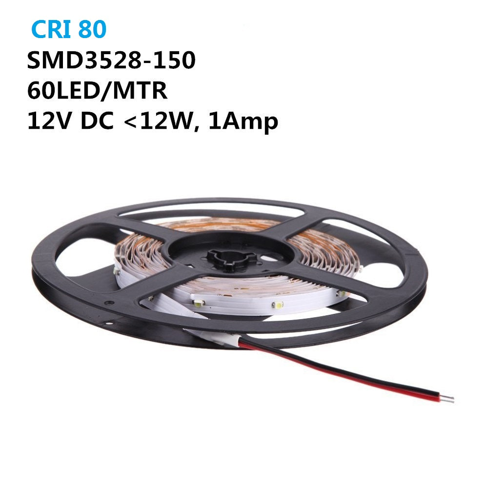 DC 12V SMD3528-150 Flexible LED Strips 30 LEDs Per Meter 8mm Width 150lm Per Meter