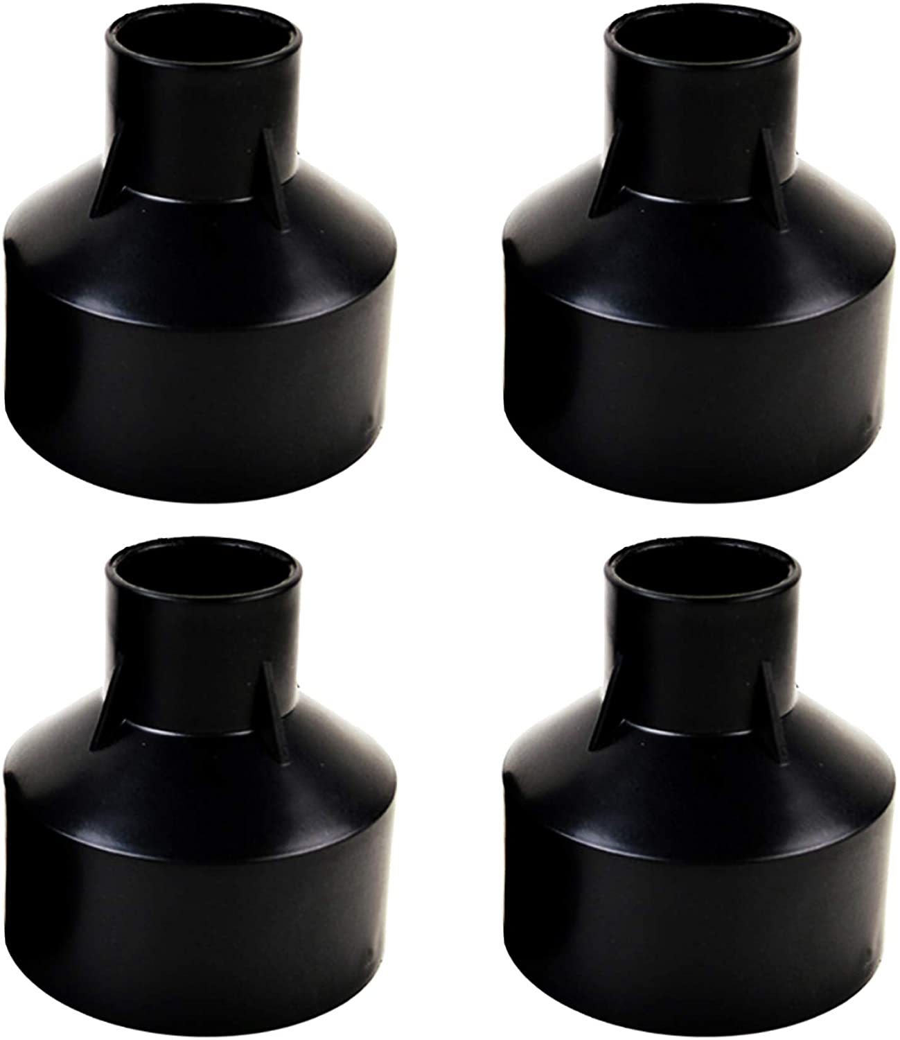 4pcs Pack Embedded Parts, Plastic Horn Shape, Black Built-in Fitting, Waterproof Outdoor/Indoor Pre-embedded Inserts, for LED Inground/Step Stair/Underwater Swimming Pool Lights