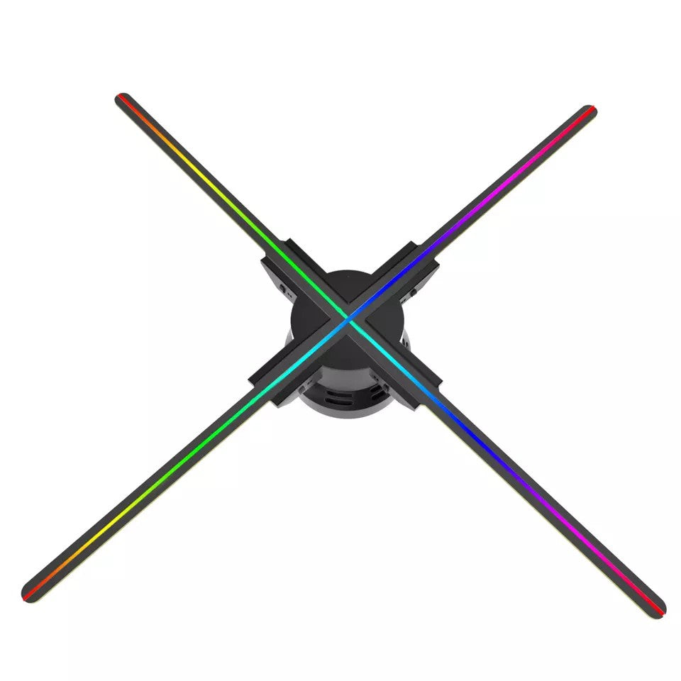 F Series 3D Hologram Fan LED Display – 52cm to 65cm (20.5”–25.6”) | High Brightness Holographic Advertising Projector | Fan Only / with Transparent Protective Cover (Protective Housing) / with Black Background Cover (Protective Housing)