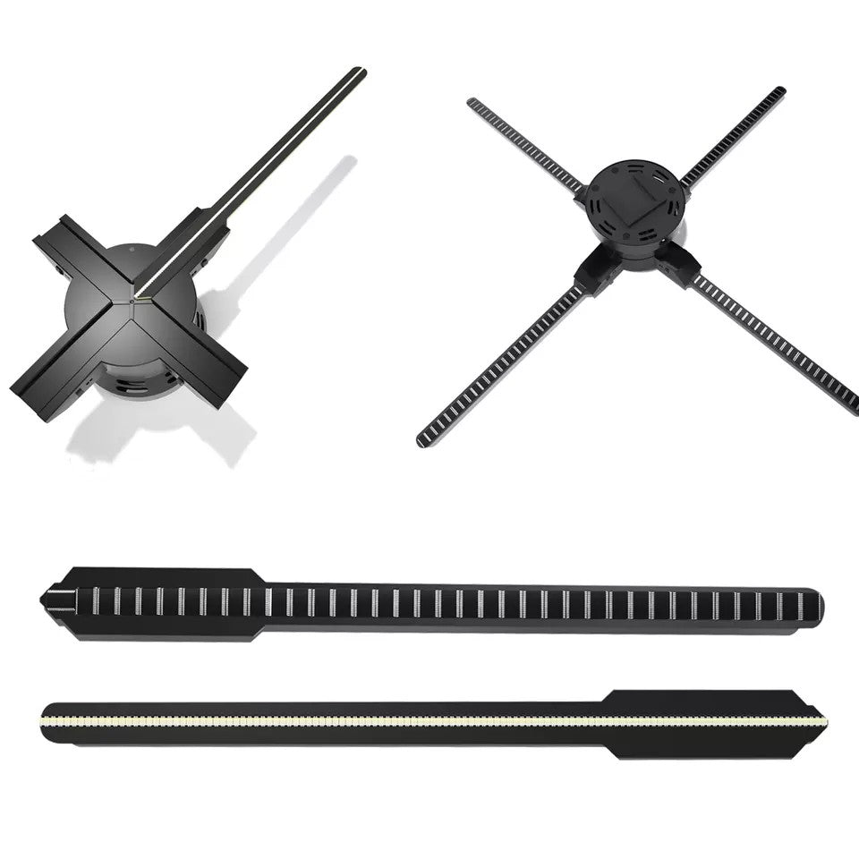(60F) 60cm 3D Hologram Fan High Brightness  4 Blades 2200cd/m2 720PCS LEDs Advertising Display