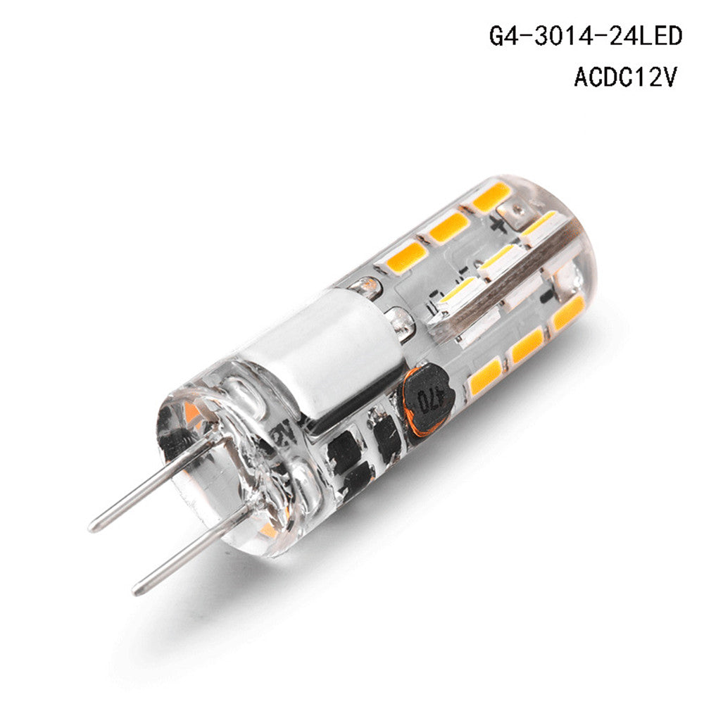 10 Pack G4 LED Light Bulb Bi-Pin Silicon Encapsulation 12V 1.5 W SMD3014 24pcs LEDs 10W Halogen Equivalent