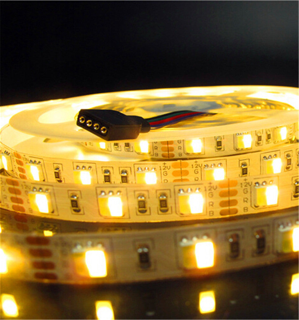 12V Dual White LED light Strip, 16.4FT/5Meter SMD5050-300 60 LEDs Per Meter 2 in 1 Color Temp-Adjustable Flexible LED Strip Light