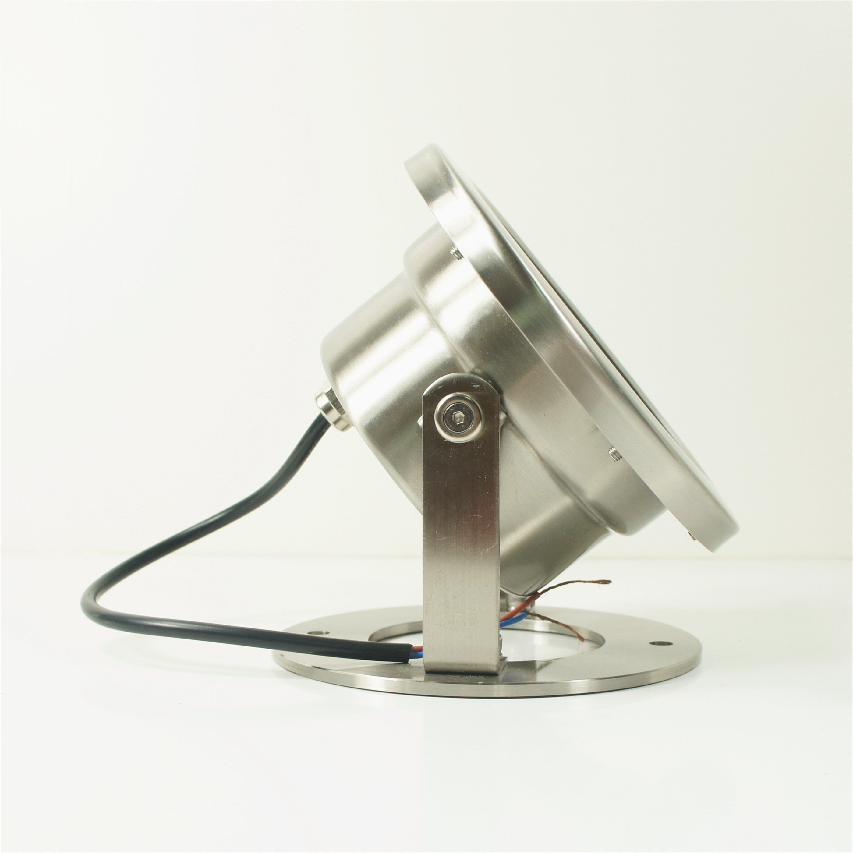 4er-Pack 12-W-LED-Unterwasserlicht, Edelstahlgehäuse, 168 mm Durchmesser, einfarbig, DC24 V, IP68 wasserdichtes Brunnenlicht 