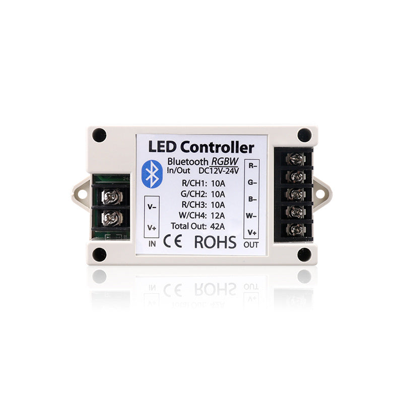 RGB/RGBW LED Strip Light Bluetooth Controller Phone APP Control for 5050 3528 RGB RGBW LED Strip Lights (Suitable for iOS & Android System)