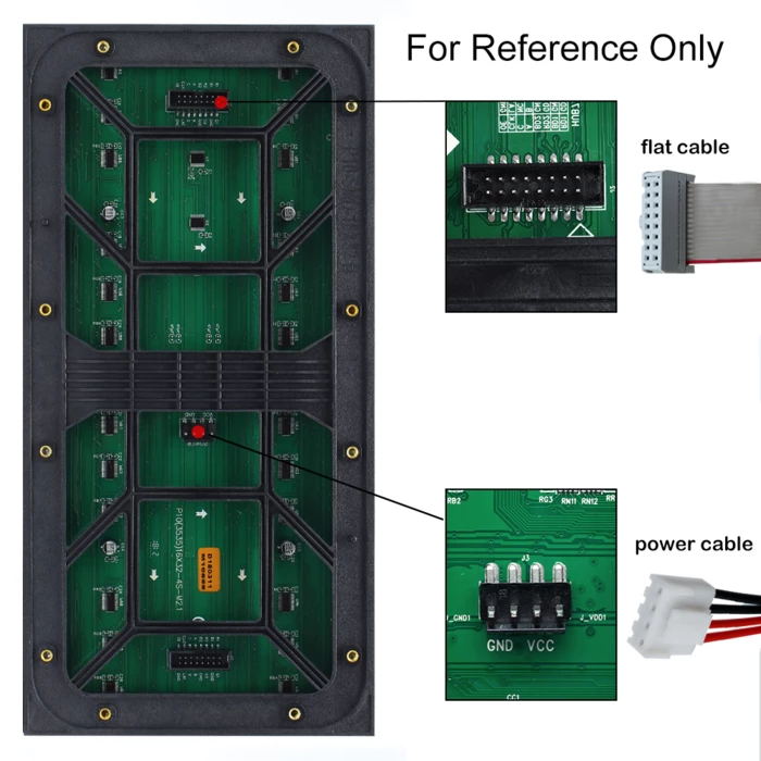 M-ID10 P10 Normal Indoor Series LED Module, Full RGB 10mm Pixel Pitch LED Display Tile in 320*160mm with 512 dots, 1/8 Scan, 800 Nits for indoor Display