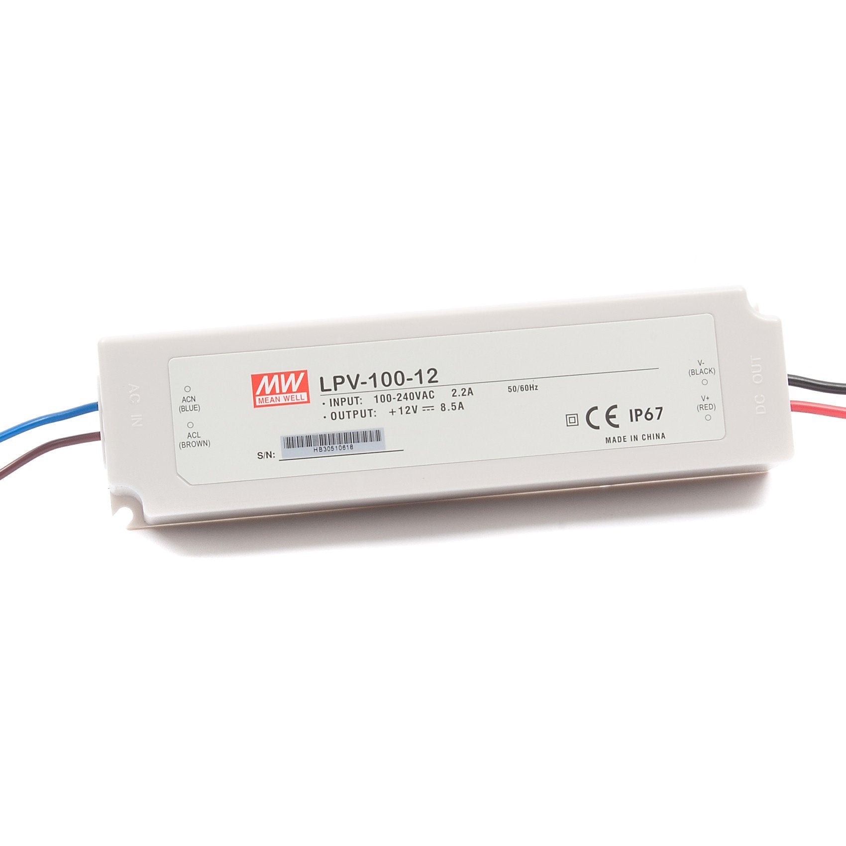 Wasserdichtes Netzteil der MEANWELL UL-zertifizierten LPV-Serie IP67