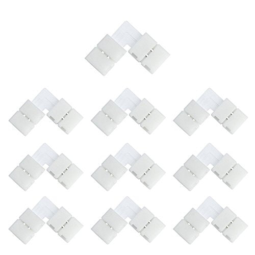 10pcs/Pack Solderless Snap Down 2Conductor LED Strip Connectors for 8mm Wide  2835 Single Color Flex LED Strips