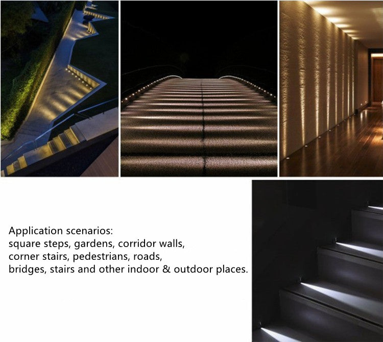 Free Shipping 8PCS Pack 1W/3W DC12-24V IP67 Engineering Model Villa Garden Scenic Step Light One Beam Light LED Projection Light