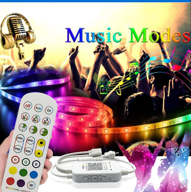 ELK6ARGB Bluetooth Music RGB LED Controller – DC5V-24V | Dual Output | Wireless APP + Remote Control | For RGB LED Strips
