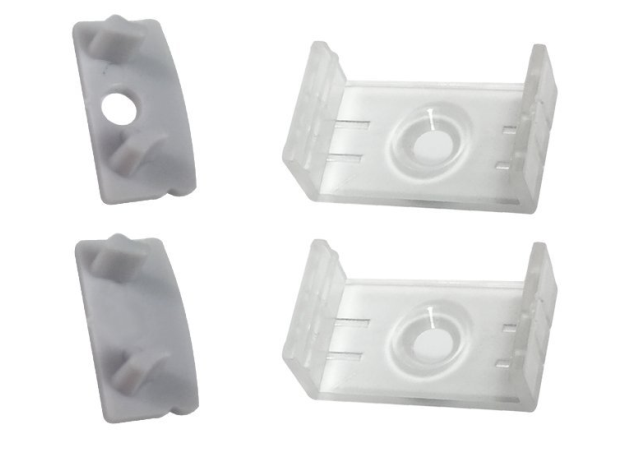 Silver U02 Profile 9x17mm U-Shape LED Aluminum Channel System for LED Strip Light Installations