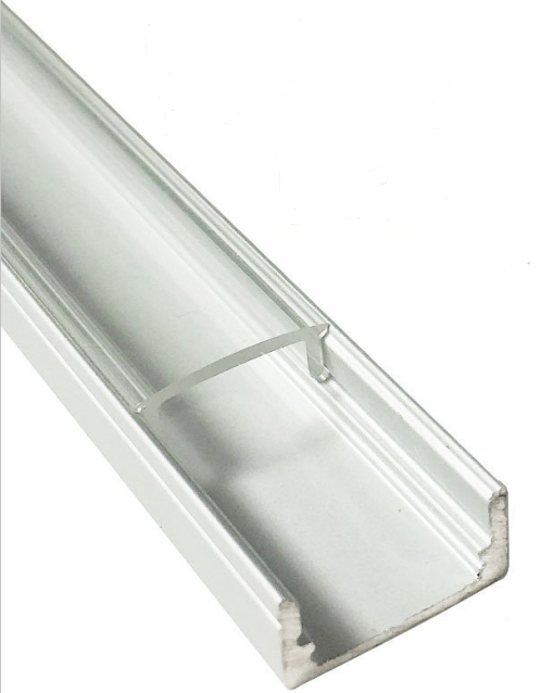Silver U02 Profile 9x17mm U-Shape LED Aluminum Channel System for LED Strip Light Installations