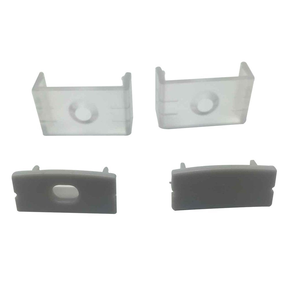 U-förmiger LED-Kanal U04-A – 20 mm | Silber / Schwarz | Milchweiße Abdeckung | Mit Installationszubehör | – Hochleistungs-Aluminiumprofil – 1 m / 2 m / 3 m | 50er-/100er-Pack