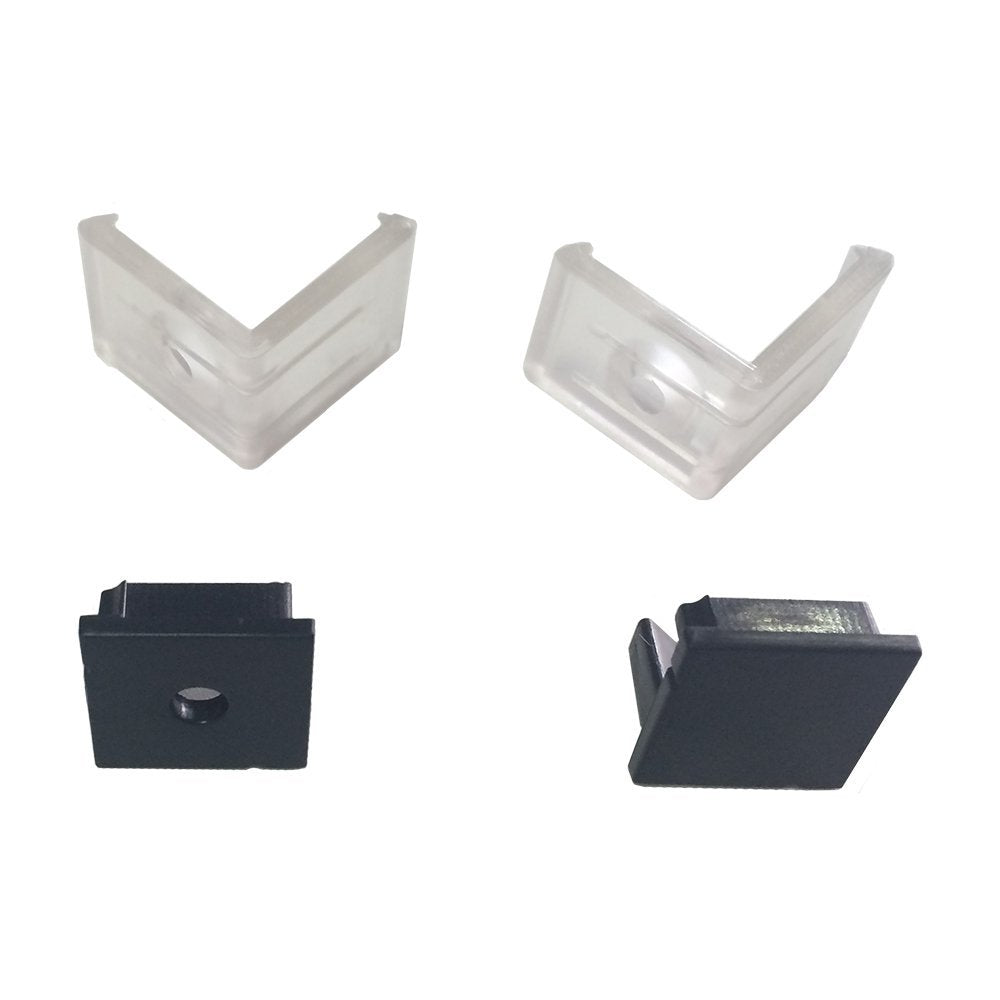 Black Corner LED Profile V01 16x16mm V-Shape Vertical Angle Cover Corner Mounting LED Aluminum Channel Extrusion