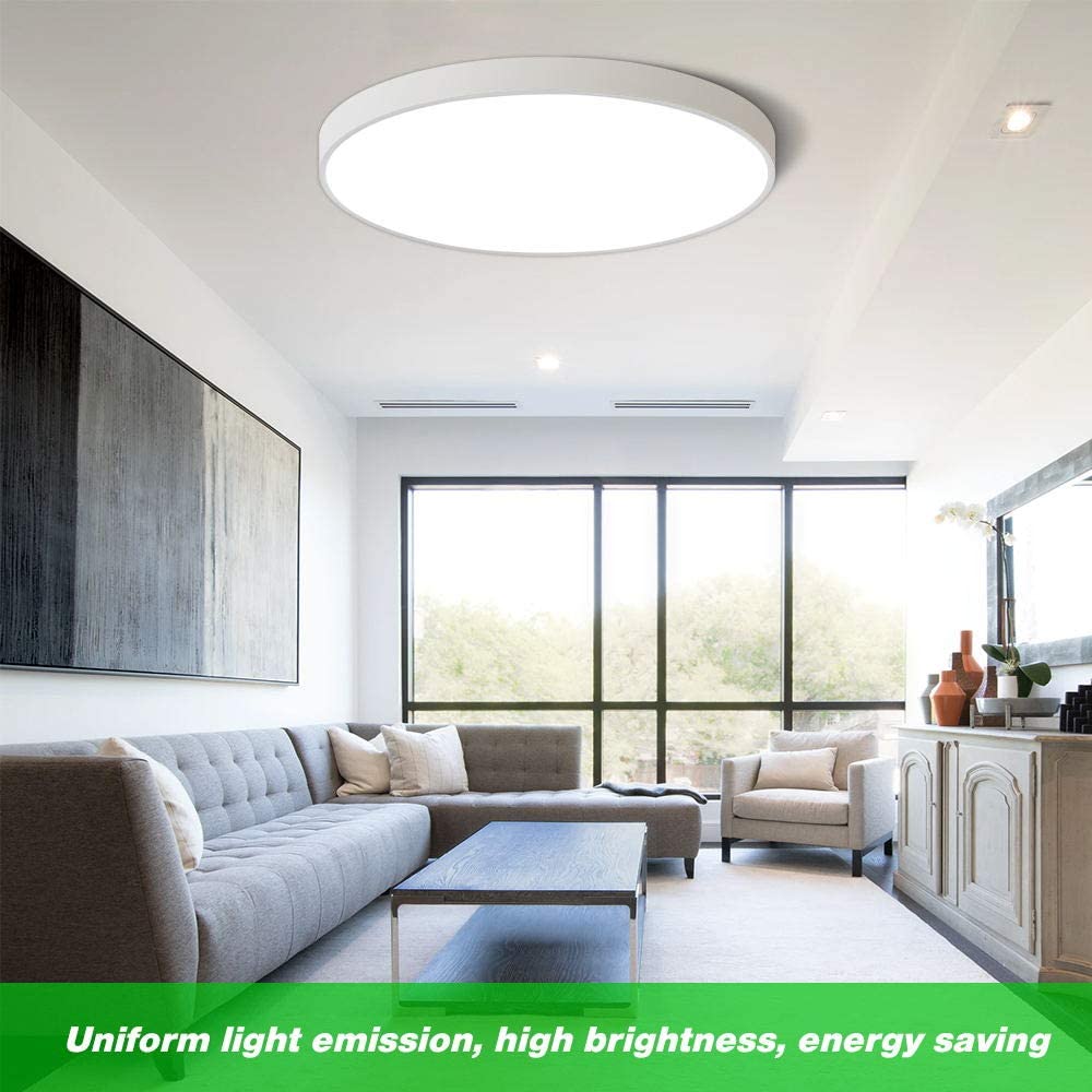 12 Inch 24W Flush Mounting Modern LED Ceiling Lights for Bedroom, Kitchen, Bathroom