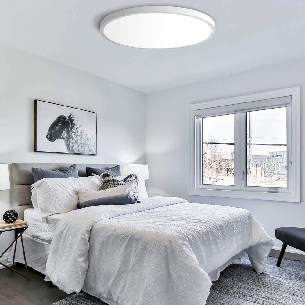 FModern LED Ceiling Light Fixture 9 Inch 18W Kitchen Bedroom Bathroom Ceiling Lamp