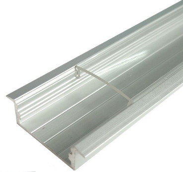 U-förmiger LED-Kanal U04-A – 20 mm | Silber / Schwarz | Milchweiße Abdeckung | Mit Installationszubehör | – Hochleistungs-Aluminiumprofil – 1 m / 2 m / 3 m | 50er-/100er-Pack